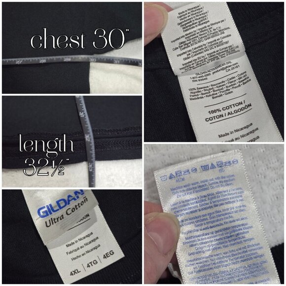 Canvas Funny Husband Tee ✦ Black 4XL Cotton Shirt ✦ I Love My Smokin’ Hot Wife - Picture 4 of 6